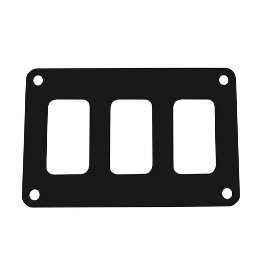 Pacer Switch Panel - 3 Switch  1 Row - 4.25" x 2.75" - Black Powder Coated Aluminum