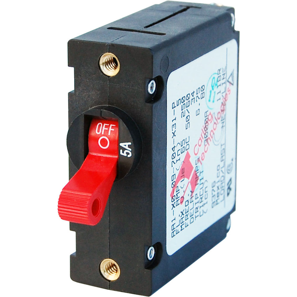 Blue Sea 7201 AC/DC Single Pole Magnetic World Circuit Breaker  -  5 AMP