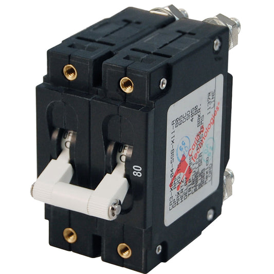 Blue Sea 7256 C-Series Double Pole Circuit Breaker - 80A