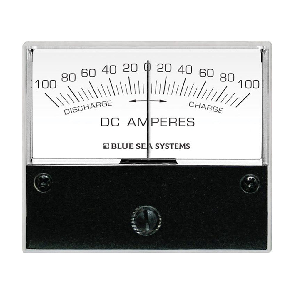 Blue Sea 8253 DC Zero Center Analog Ammeter - 2-3/4" Face, 100-0-100 Amperes DC