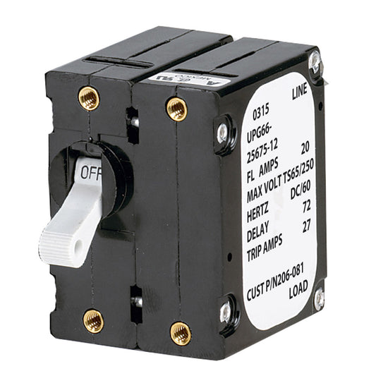 Paneltronics 'A' Frame Magnetic Circuit Breaker - 25 Amps - Double Pole