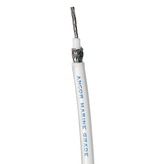 Ancor RG 8X White Tinned Coaxial Cable - 100