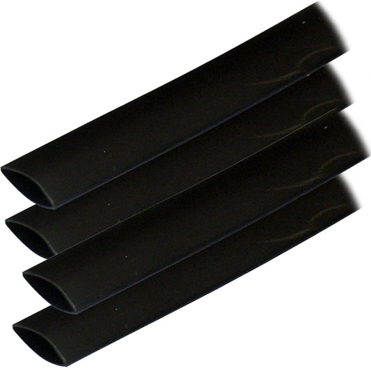 Ancor Adhesive Lined Heat Shrink Tubing (ALT) - 3/4" x 12" - 4-Pack - Black