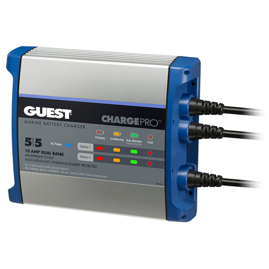 Guest On-Board Battery Charger 10A / 12V - 2 Bank - 120V Input