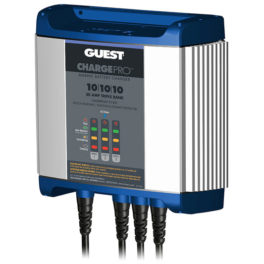 Guest On-Board Battery Charger 30A / 12V - 3 Bank - 120V Input