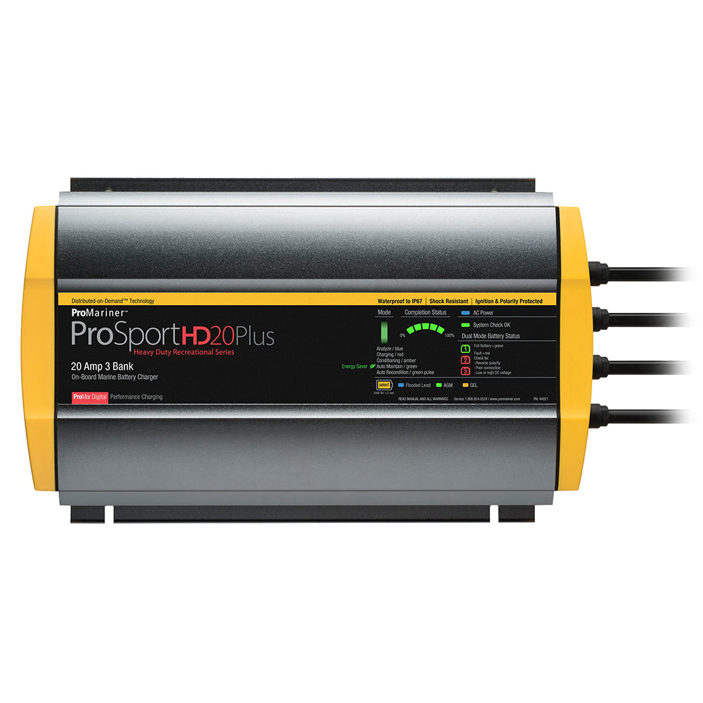 ProMariner ProSportHD 20 Plus Gen 4 - 20 Amp - 3 Bank Battery Charger