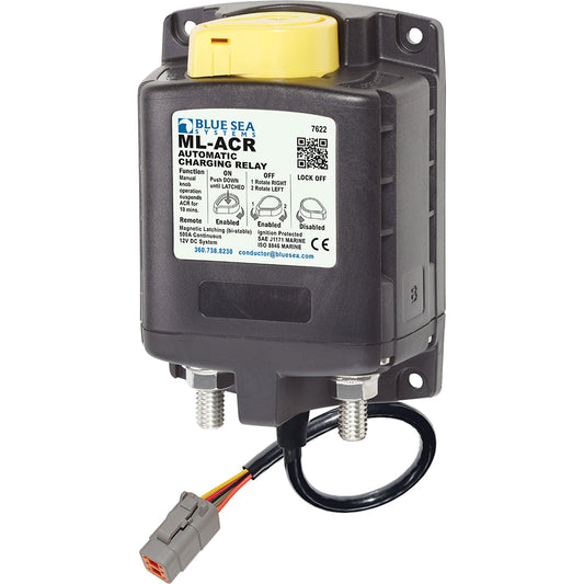 Blue Sea 7622100 ML ACR Charging Relay 12V 500A w/Manual Control  Deutsch Connector