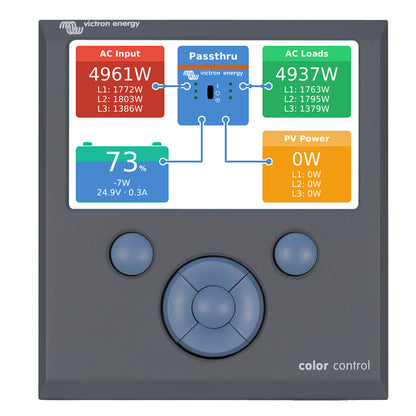 Victron Color Control GX Monitor - Button Control