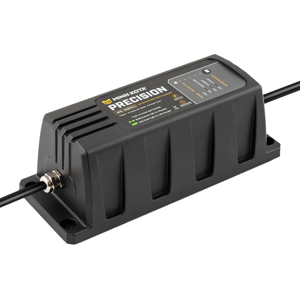 Minn Kota On-Board Precision Charger MK-106 PCL 1 Bank x 6 AMP LI Optimized Charger