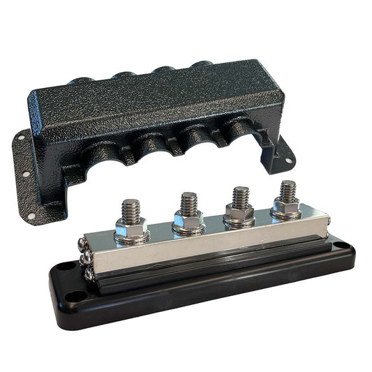 Victron Busbar 600A 4P  Cover 4X 3/8" Plus 4X M8 Terminals