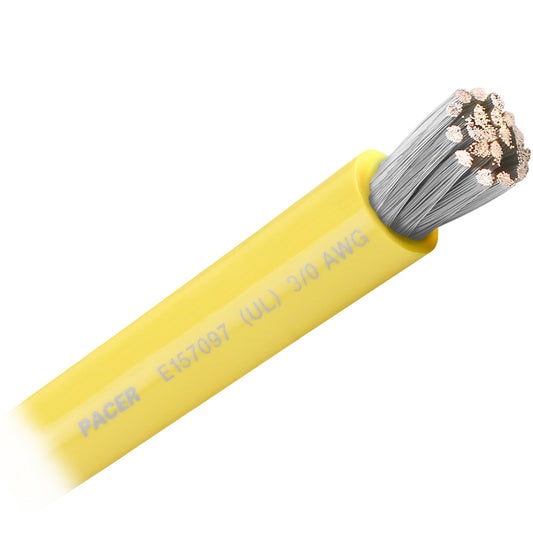 Pacer Yellow 3/0 AWG Battery Cable - Sold By The Foot