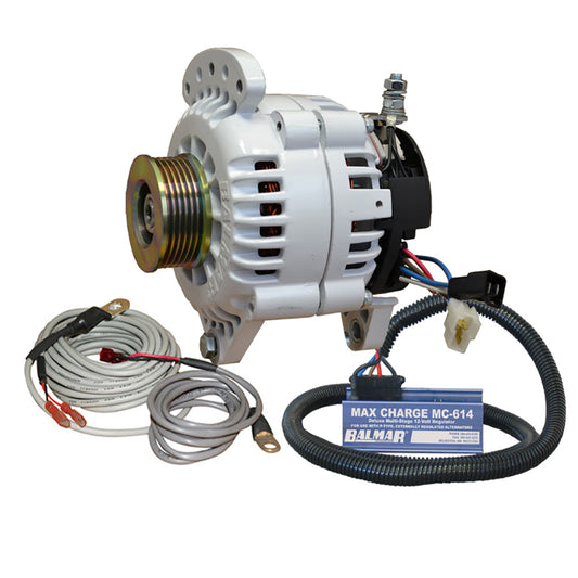 Balmar Alternator 100 AMP Kit 12V 3.15" Dual Foot Saddle K6 Pulley Regulator  Temp Sensor