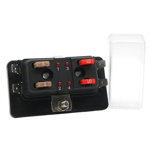 Cole Hersee Standard 4 MINI Series Fuse Block w/LED Indicators