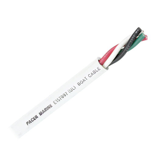 Pacer Round 4 Conductor Cable - 100 - 10/4 AWG - Black, Green, Red  White