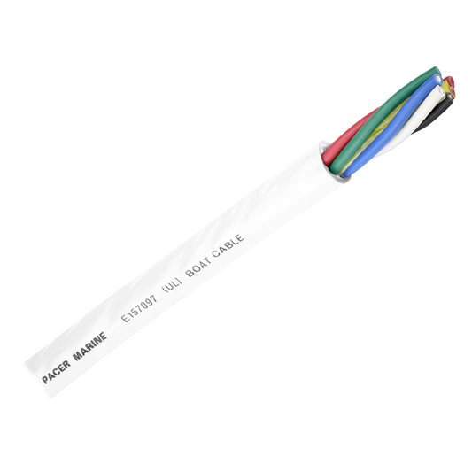 Pacer Round 6 Conductor Cable - 250 - 16/6 AWG - Black, Brown, Red, Green, Blue  White