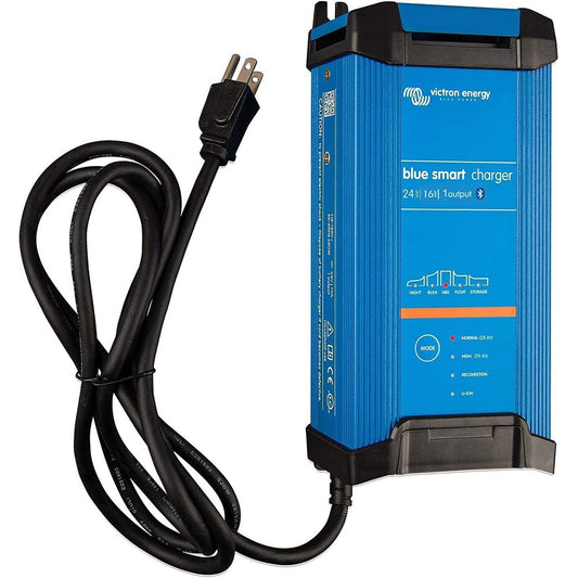 Victron Blue Smart IP22 24VDC 16A 1 Bank 120V Charger - Dry Mount